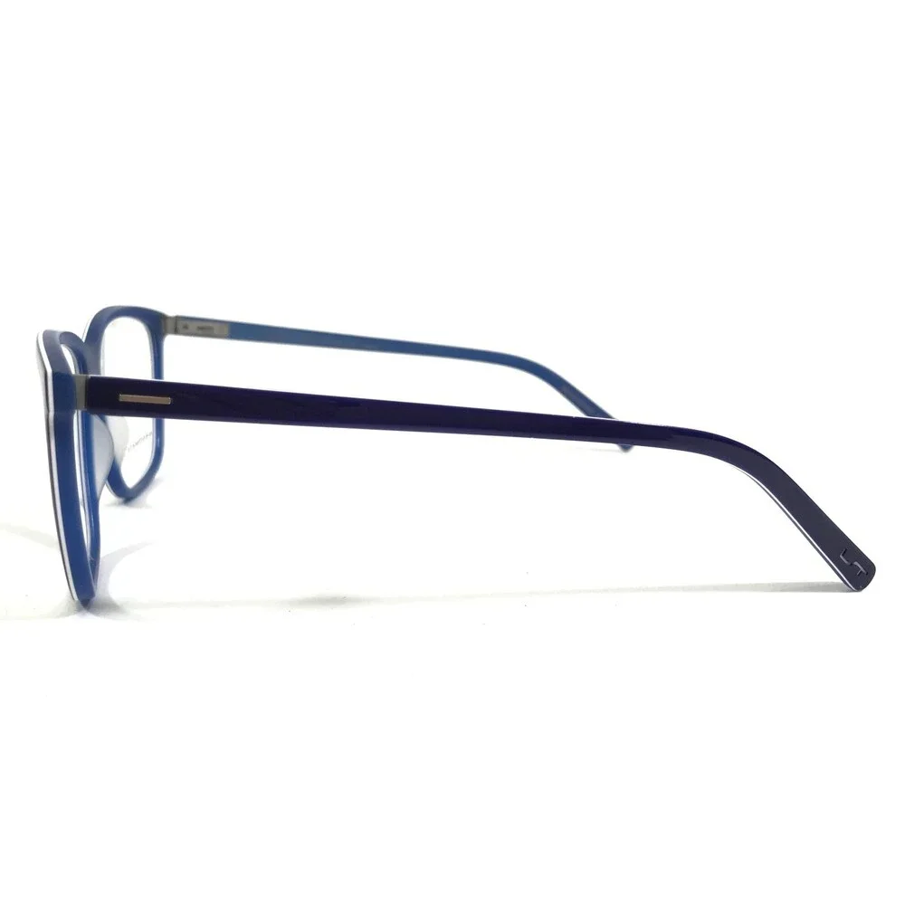 Morel Eyeglasses Frames LIGHTEC 8112L BB032 Blue Square Full Rim 54-15-135